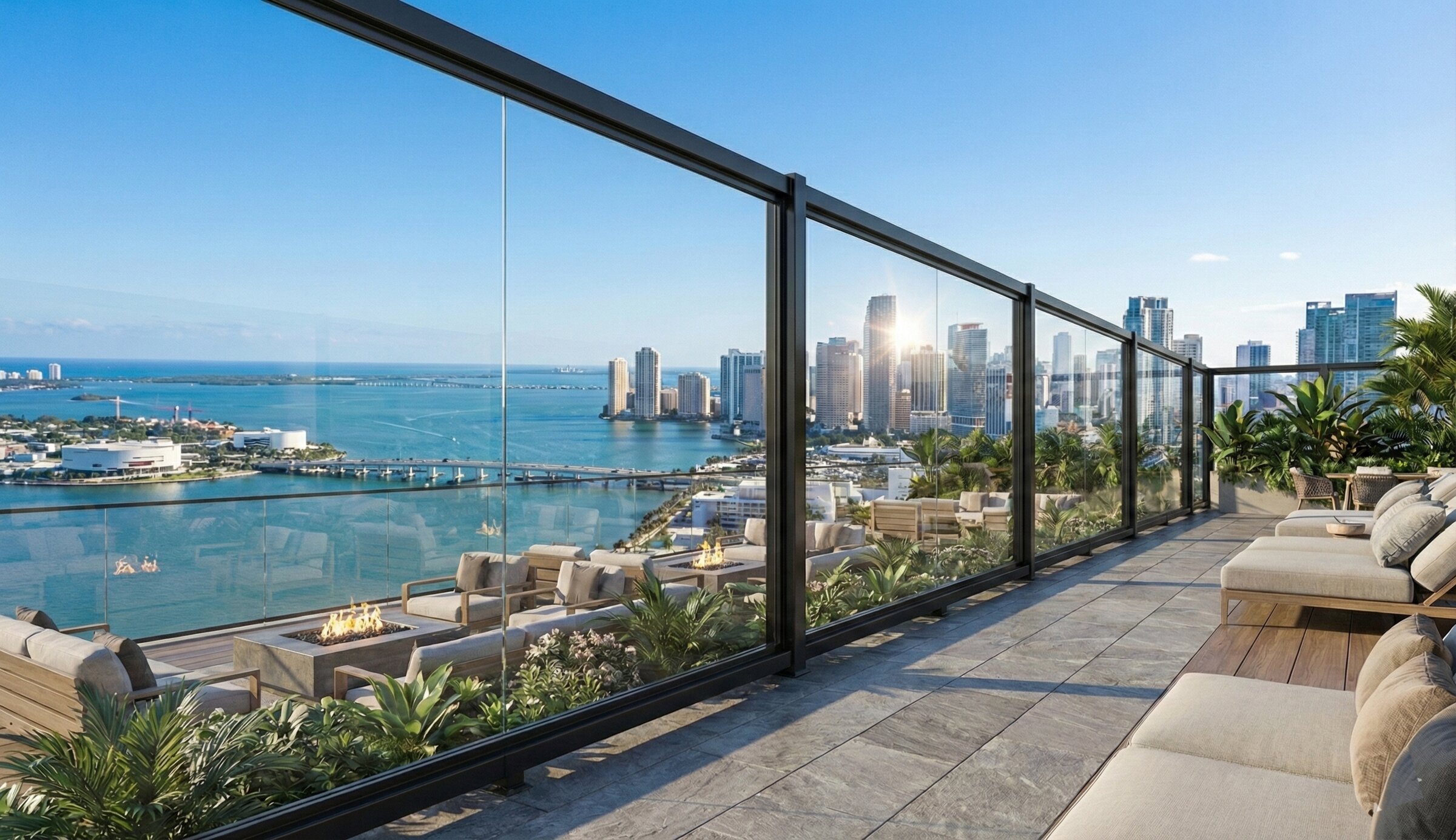 INFINITYGLASS Destin hurricane-rated glass railing system